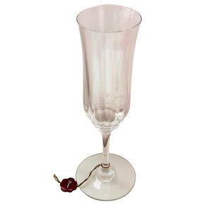 Baccarat France Capri Optic Champagne Crystal Flute Glass